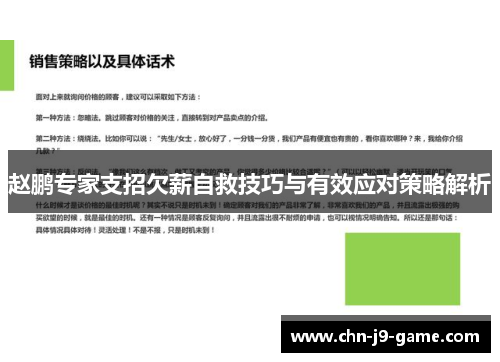 赵鹏专家支招欠薪自救技巧与有效应对策略解析 赵鹏专家支招欠薪自救技巧与有效应对策略解析